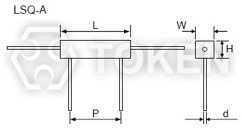 精密瓷盒四引線電阻器規格尺寸 - LSQ-A 系列