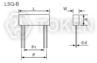 精密瓷盒四引線電阻器規格尺寸 LSQ-B 系列