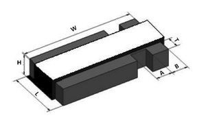 (LRF) Kelvin 四端子貼片電阻尺寸 (單位: mm)