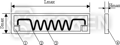 (RI82) 片狀無感高壓脈衝電阻器 片狀 a 類型規格尺寸