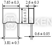 (UPSC) 尺寸圖 (Unit: mm) 小型化超精密網絡電阻