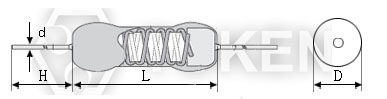 功率繞線無感電阻器 (KNPN) 尺寸規格圖