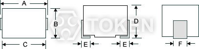 片式線繞電感器 (TREC Series) 尺寸圖