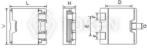 貼片繞線功率電感器 (TPSPC) 結構尺寸