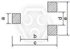 貼片繞線功率電感器 (TPSPC) 焊盤尺寸