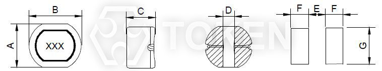 高頻扼流濾波功率電感器 (TPSRB) 尺寸圖 (Unit: mm)