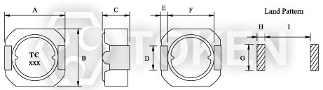 貼片大電流電感器 (TPSDS) 尺寸圖