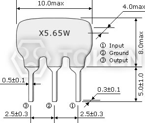 陶瓷陷波器双吸收型 XT MW 系列 尺寸图