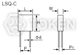 精密瓷盒四引线电阻器规格尺寸 LSQ-C 系列