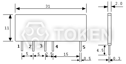 高压分流网络电阻器 - NTK-A 系列 尺寸图