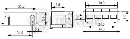 介质滤波器 BP-R 系列 尺寸图