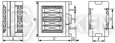 (TCET28B) 线路电源EMI滤波器 尺寸图