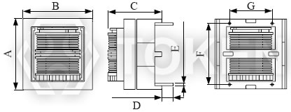 (TCET28H) 电源线路EMI滤波器尺寸图