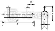 陶瓷管型固定式线绕电阻器DDRA Type
