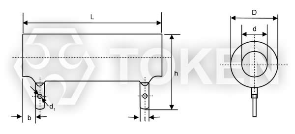 功率线绕被釉电阻器 (DRB20) 尺寸规格