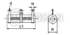 陶瓷管型可调式线绕电阻DSRB type