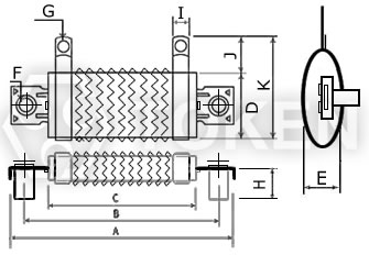 power,resistors,wirewound,flat wirewound resistor,power type resistor