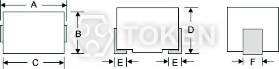 贴片绕线电感 (TREM 系列) 尺寸图