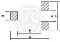 贴片绕线功率电感器 (TPSTP) 焊盘尺寸