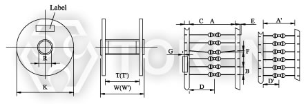 Axial Lead Type (TCAL) Dimensions of Tape & Reel
