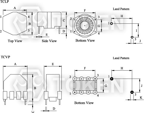 Higher Current Rating (TCLP/TCVP) Configurations & Dimensions