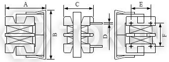 (TCUU98H) EMI Line Filter Dimensions