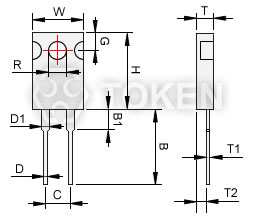TO-220 Style Resistor (RMG30) Dimensions