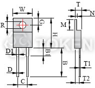 TO-220 Style Resistors (RMG35) Dimensions