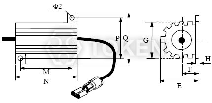 Extended Lead Wire (AHL-25, AHL-50) Dimensions