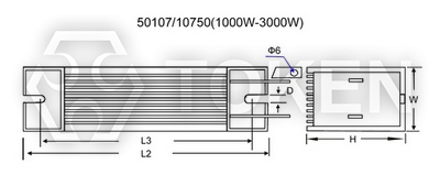 Trapezoidal Aluminum Housed Resistor (ASZ) Dimensions Type:B