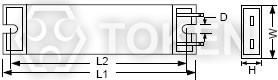 High Power with Heat Fin and Heat Sink (ASZ) B Type Dimensions