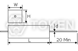 Ceramic Encsaed Cement Fusing Resistor (FSQ) Dimensions