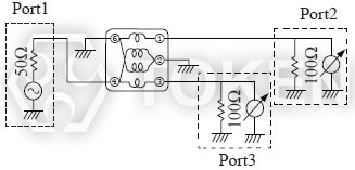 SMD Common Mode Balun Transformer (TCB4F - 617DB) Test Circuit A