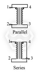 Low EMI Toroidal (TPSTX-2P/2S/4P/4S) Inductor Dimensions