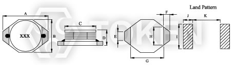 SMD Unshielded (TPU1608DF) Dimensions